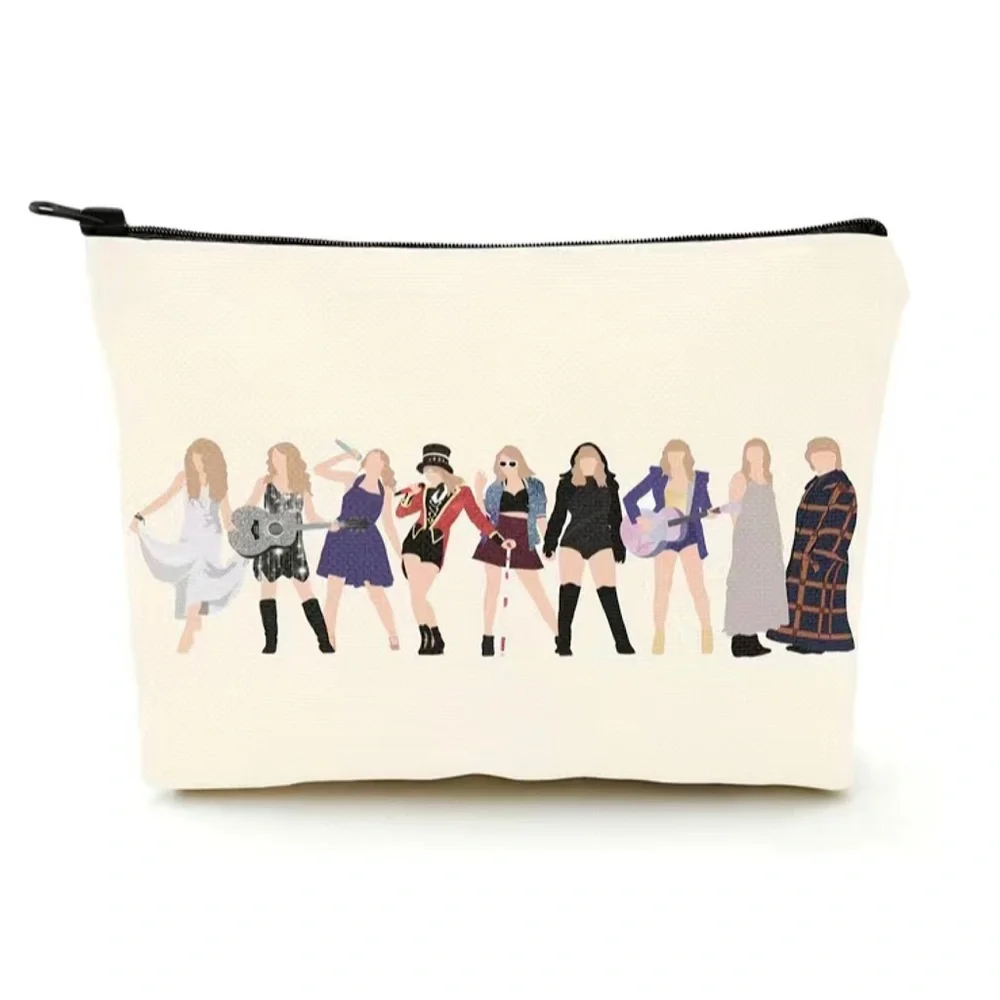 Taylor Swift Makeup Cosmetic Zip Clutch Bag Eras Tour Album Looks 7x8in NEW